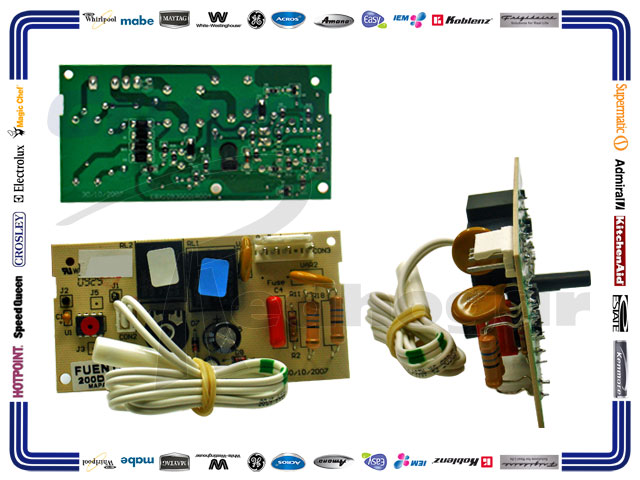 TARJETA CONTROL ELECTRONICA C/TERMISTOR HASTA 14 PIES 225D7291G006