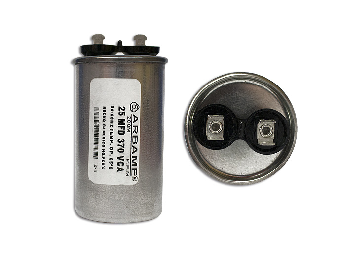 CAPACITOR TRABAJO 25 MF REDONDO ALUMINIO 440VCA